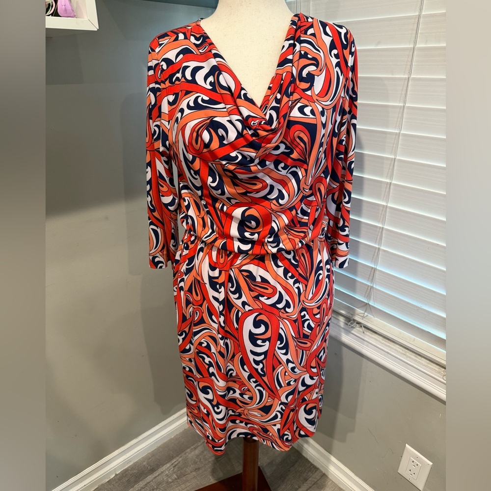 Banana Republic Vibrant Swirl Pattern‎ Dress